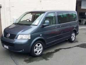 VW Caravelle 7 seat minivan rental car in Dunedin New Zealand